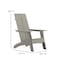 Flash Furniture Gray Modern 2 Slat Back Adirondack Chairs, PK2 2-JJ-C14509-GY-GG - alternate 5